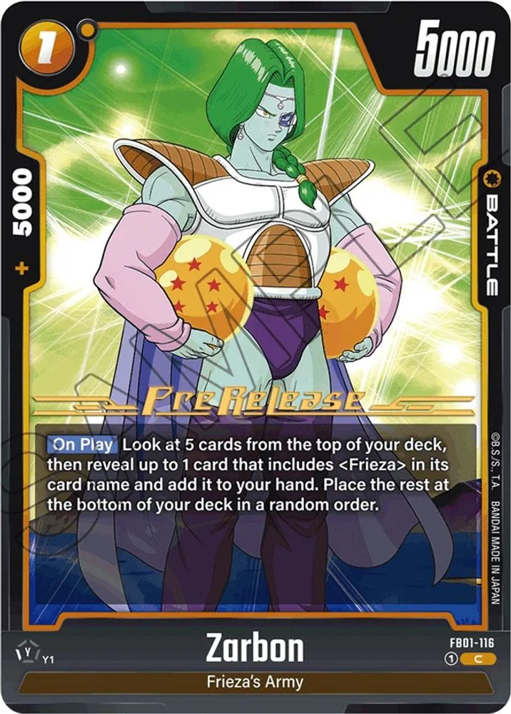 Zarbon (Pre-Release)
