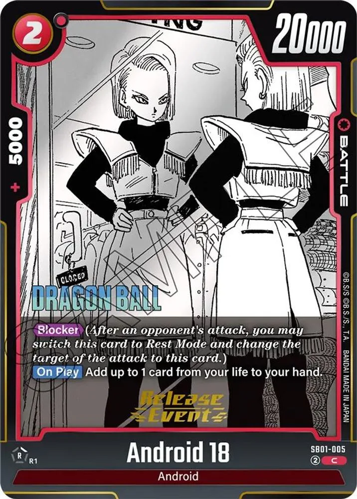 Android 18 (Manga Booster 01 Release Event)