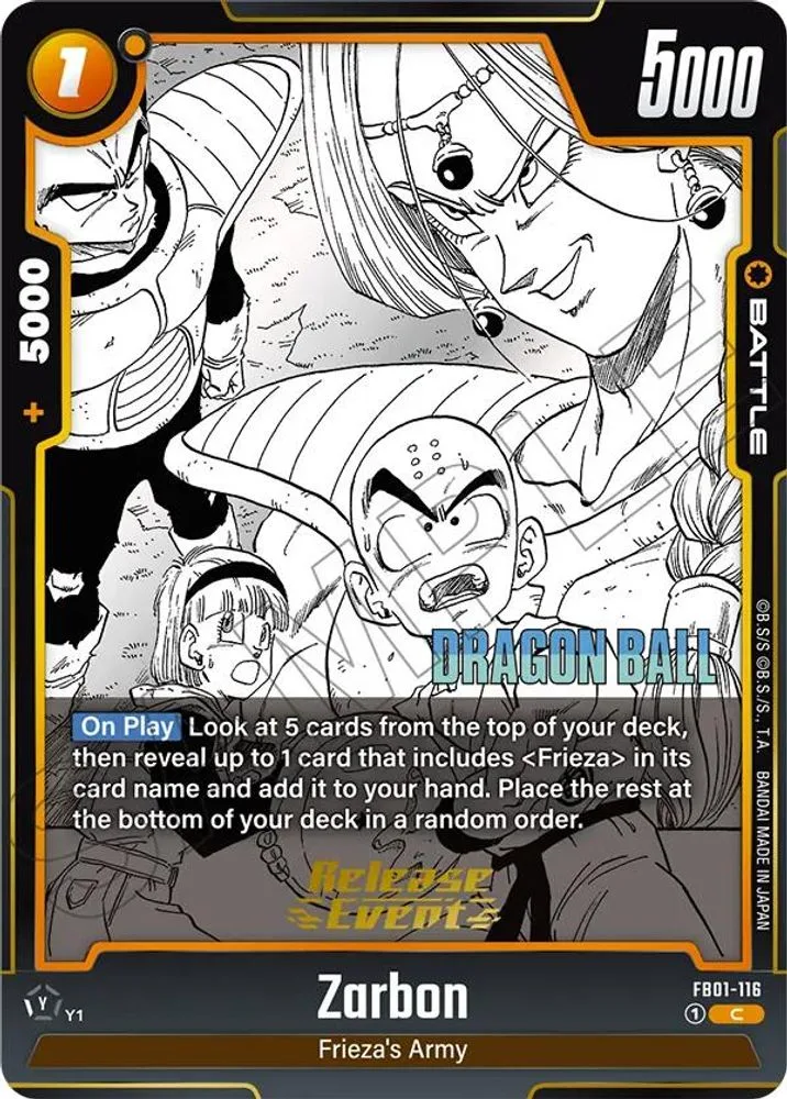 Zarbon (Manga Booster 02 Release Event)