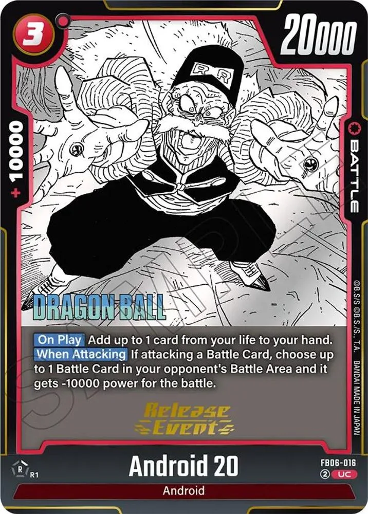 Android 20 (Manga Booster 02 Release Event)