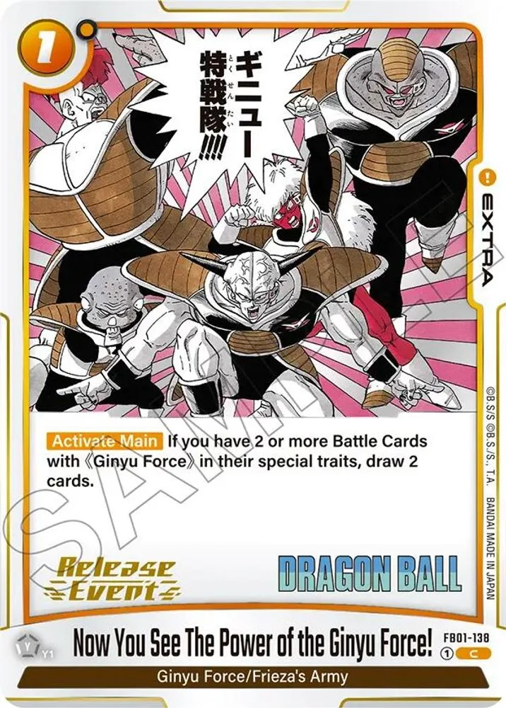 Now You See The Power of the Ginyu Force! (Manga Booster 02 Release Event)