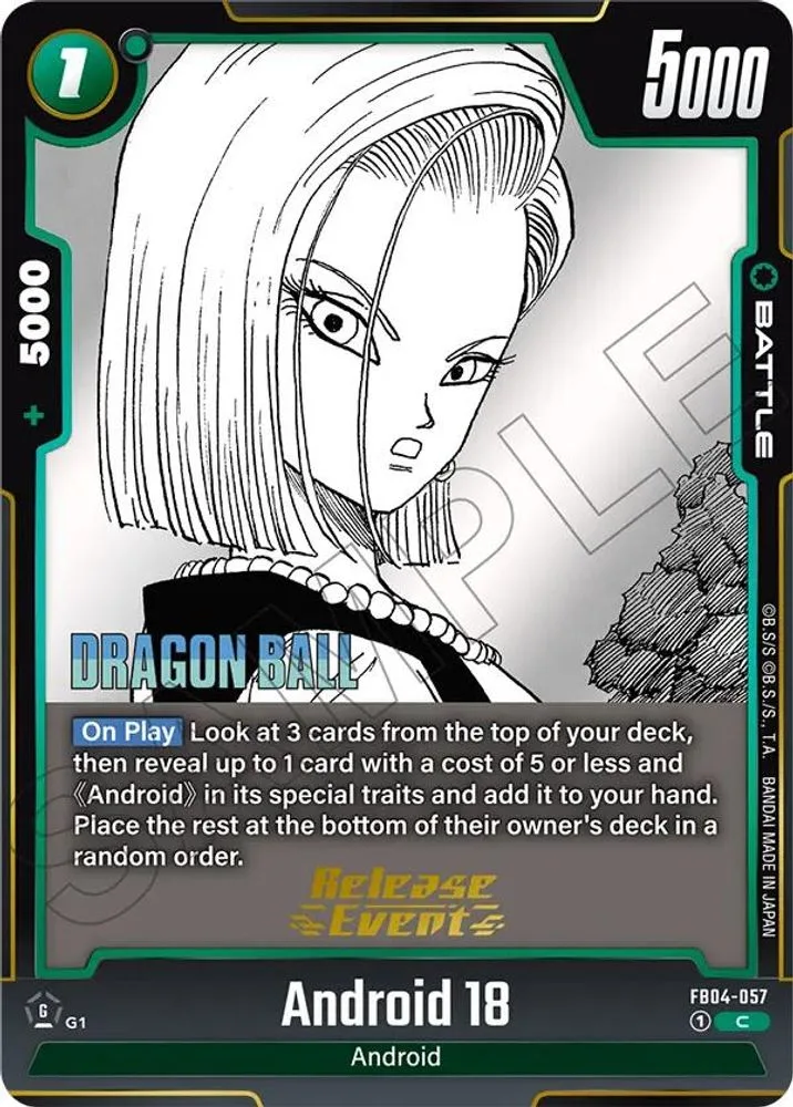 Android 18 (Manga Booster 02 Release Event)