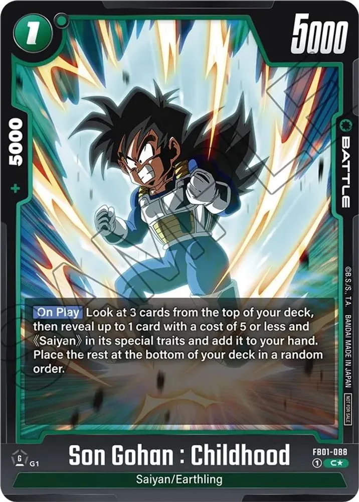 Son Gohan : Childhood (Tournament Pack 01)
