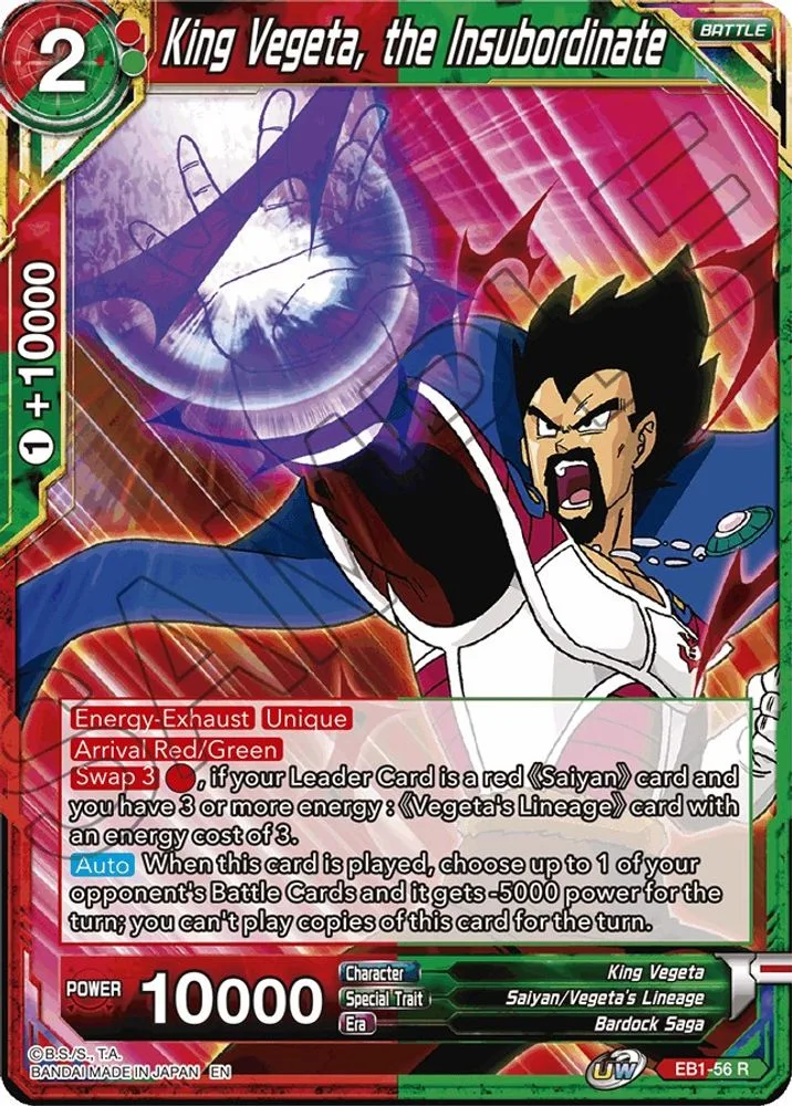 King Vegeta, the Insubordinate