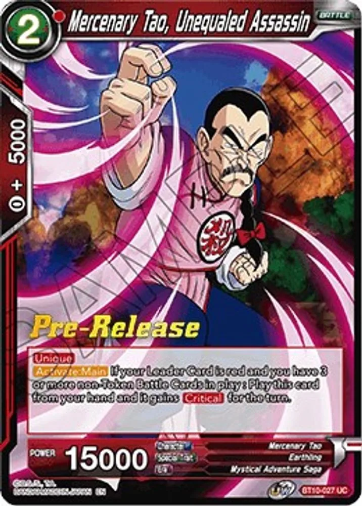 Mercenary Tao, Unequaled Assassin (Pre-Release)