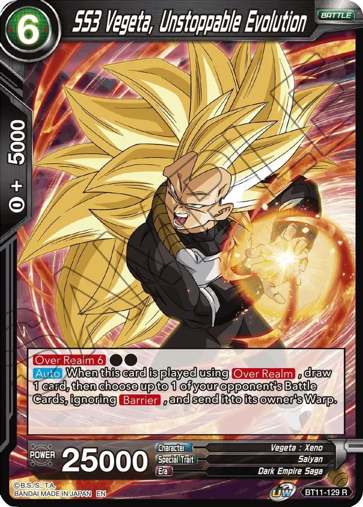 SS3 Vegeta, Unstoppable Evolution