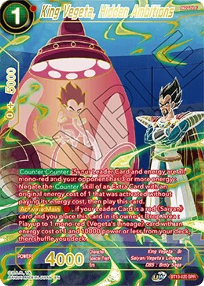 King Vegeta, Hidden Ambitions (SPR)
