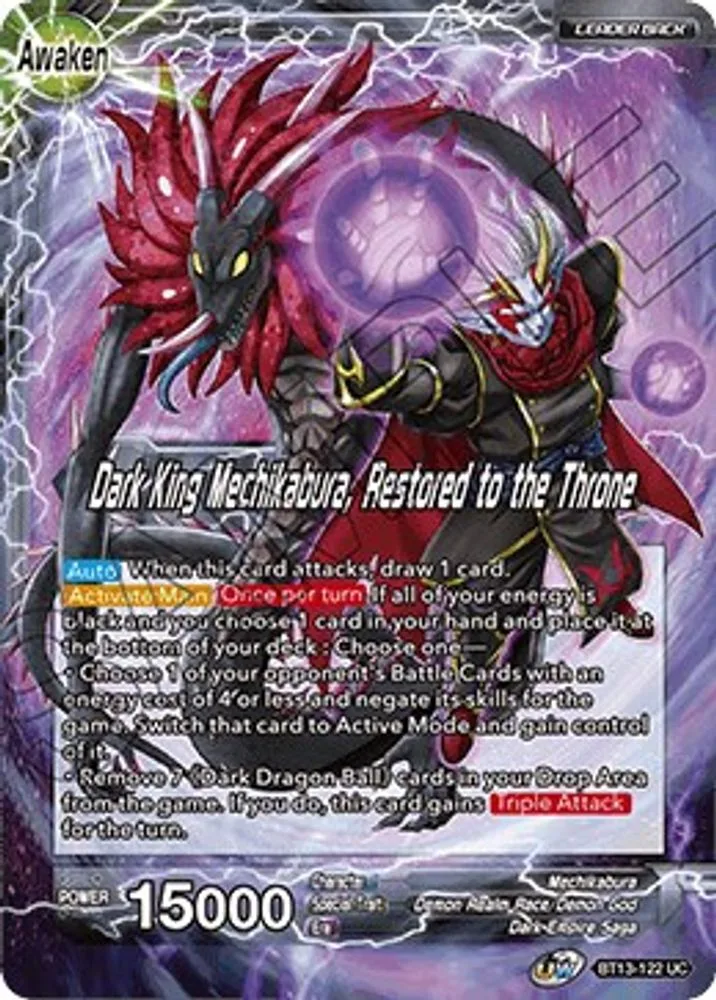 Mechikabura // Dark King Mechikabura, Restored to the Throne