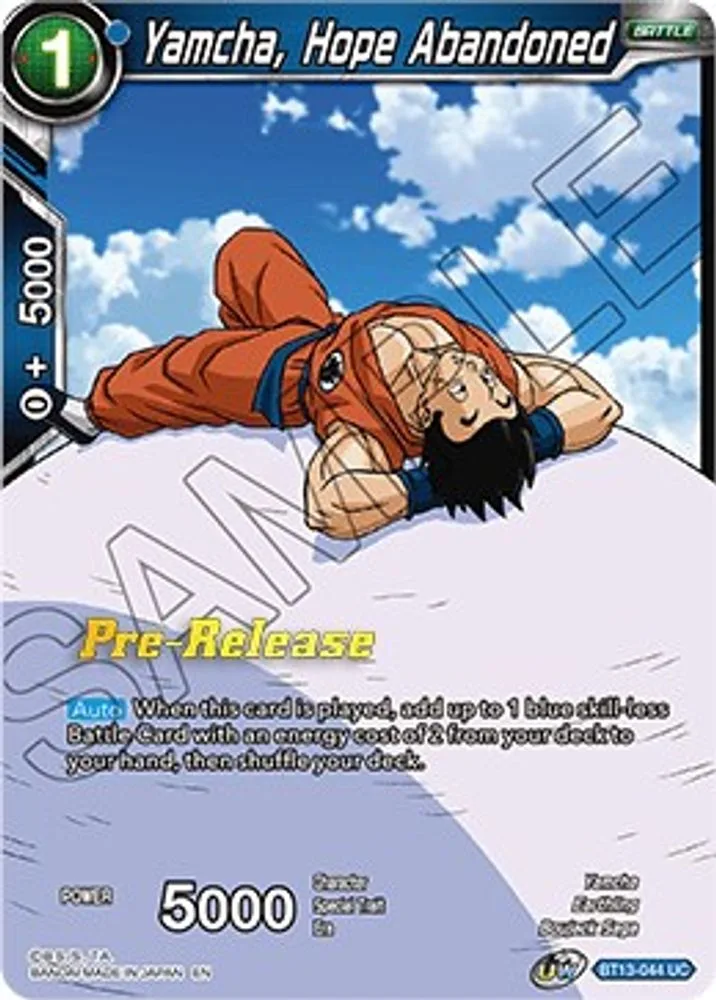 Yamcha, Hope Abandoned (Pre-Release)