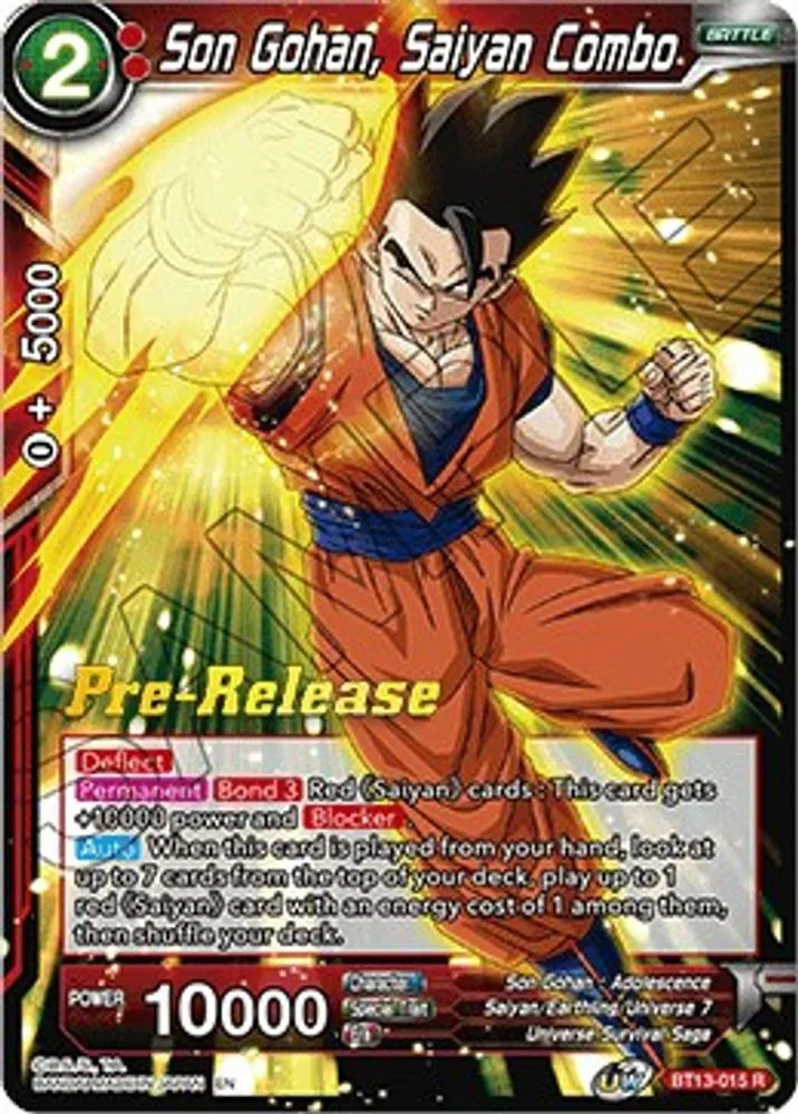 Son Gohan, Saiyan Combo (Pre-Release)