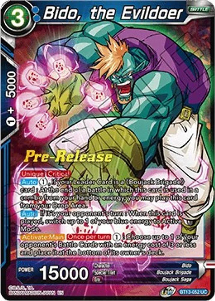Bido, the Evildoer (Pre-Release)