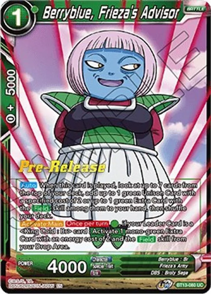 Berryblue, Frieza's Advisor (Pre-Release)