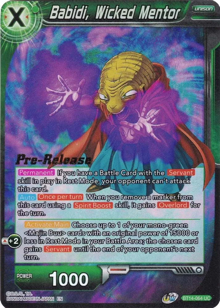 Babidi, Wicked Mentor (Pre-Release)