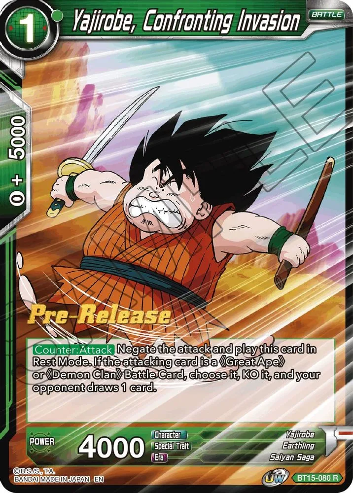 Yajirobe, Confronting Invasion (Pre-Release)