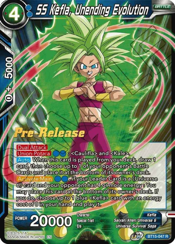 SS Kefla, Unending Evolution (Pre-Release)