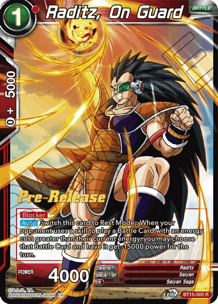 Raditz, On Guard (Pre-Release)