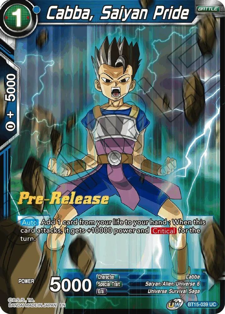 Cabba, Saiyan Pride (Pre-Release)