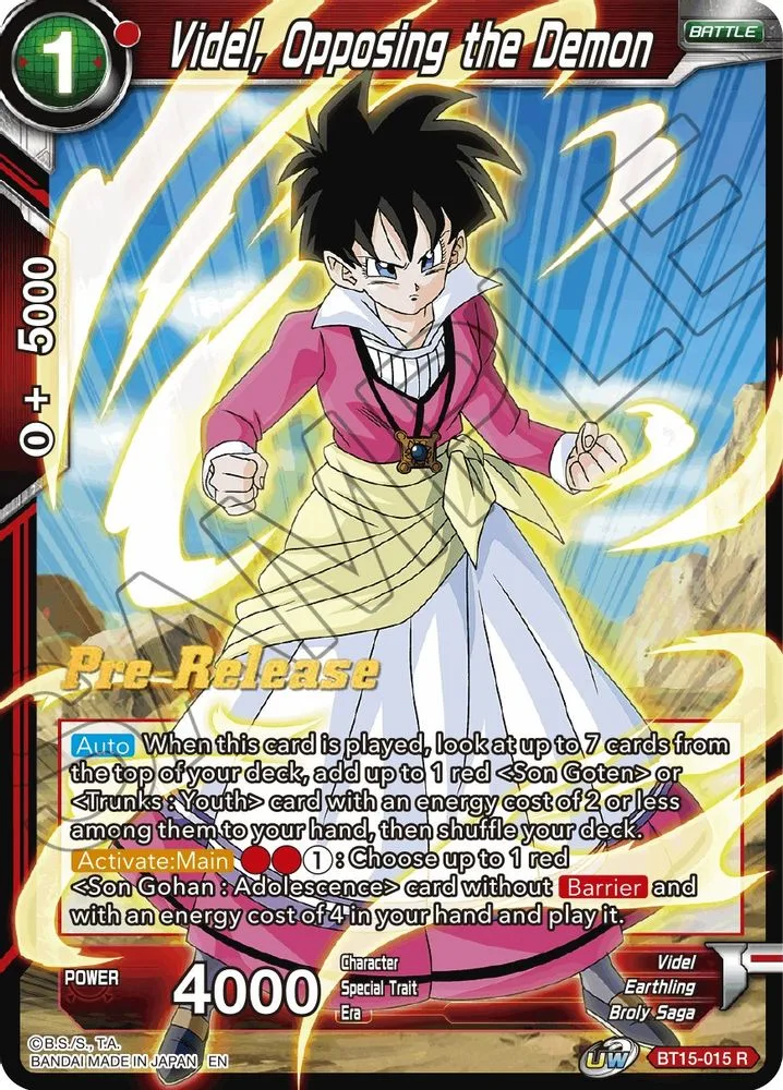 Videl, Opposing the Demon (Pre-Release)
