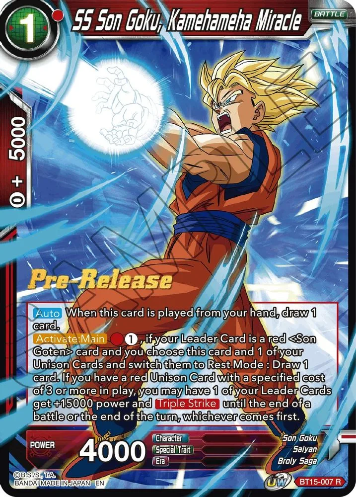 SS Son Goku, Kamehameha Miracle (Pre-Release)