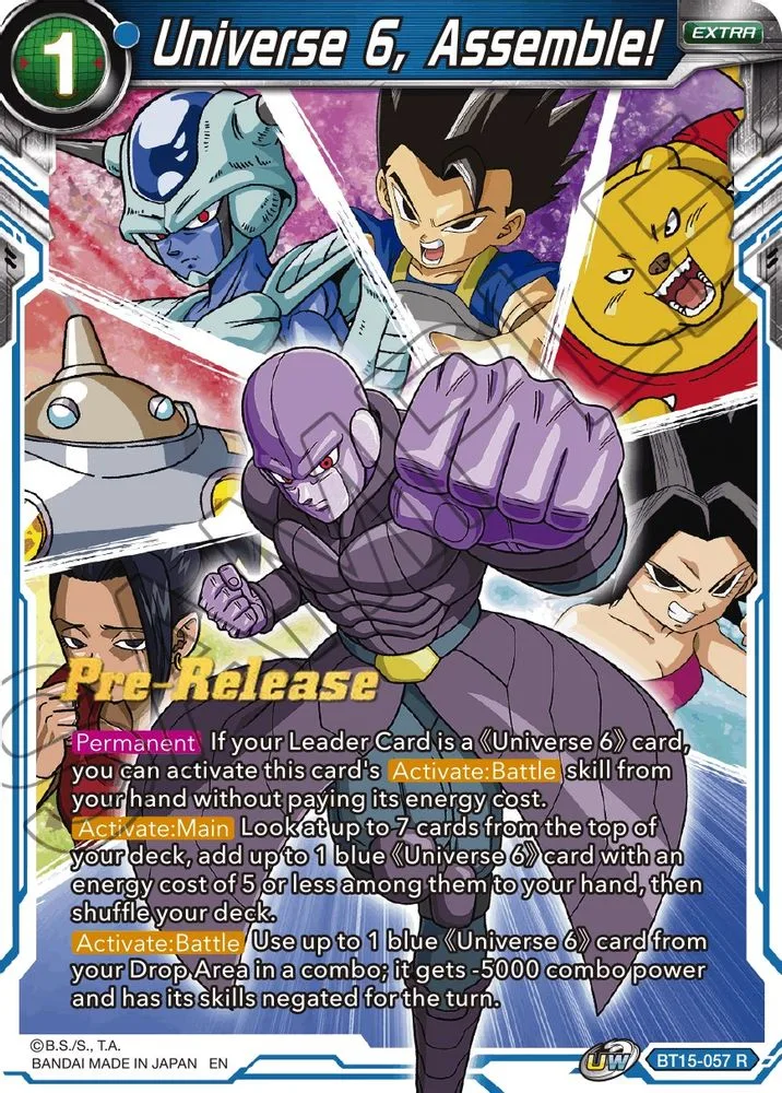 Universe 6, Assemble! (Pre-Release)
