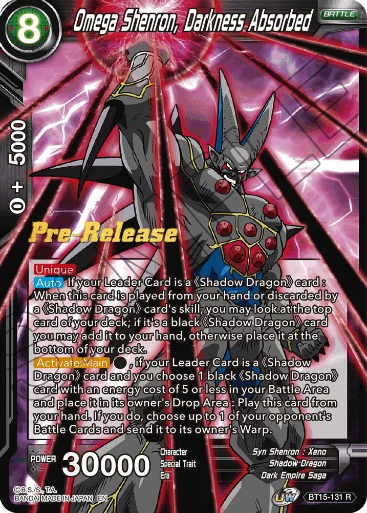 Omega Shenron, Darkness Absorbed (Pre-Release)