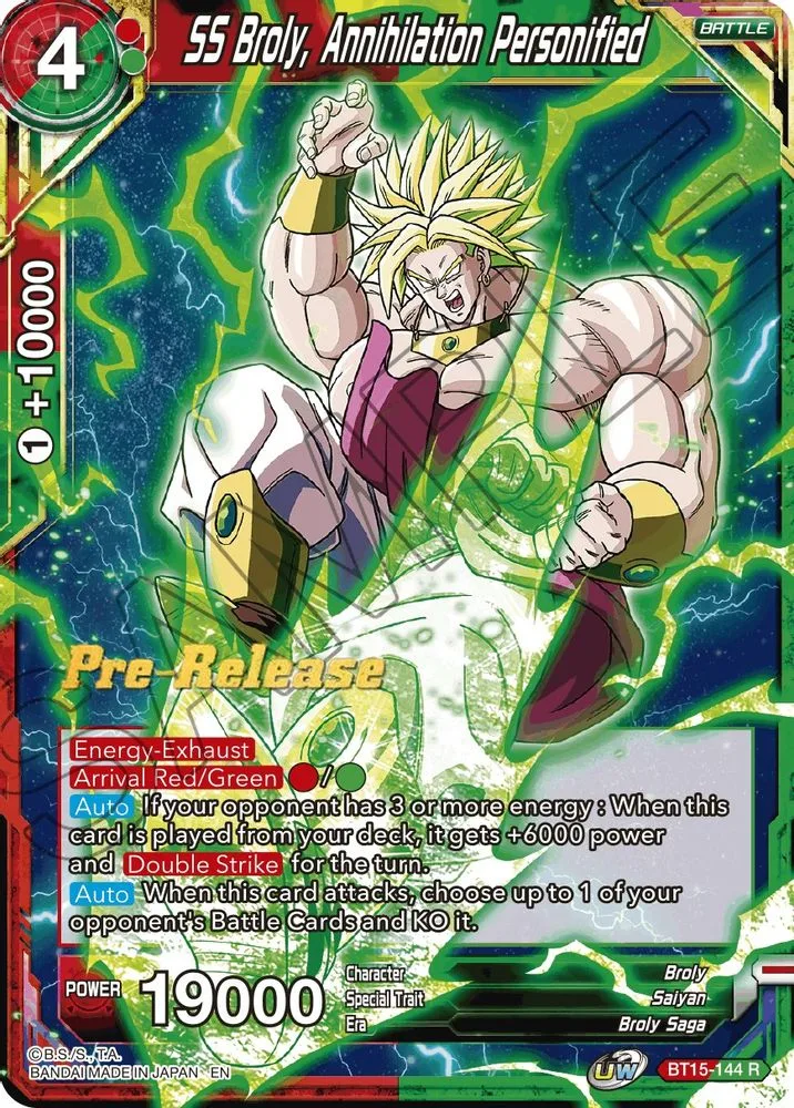 SS Broly, Annihilation Personified (Pre-Release)