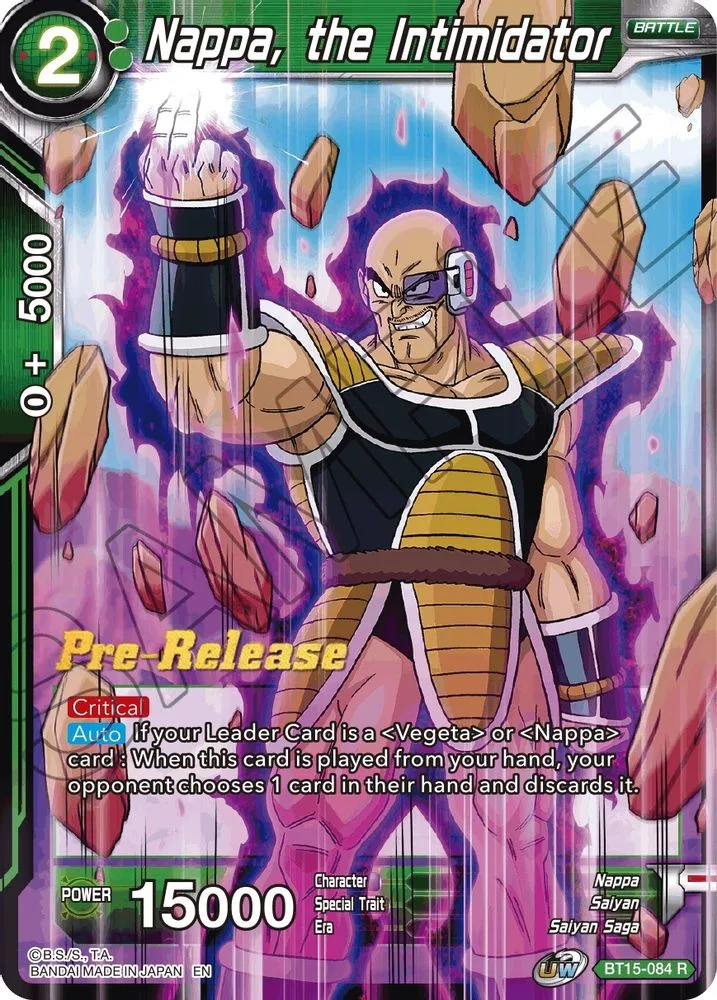 Nappa, the Intimidator (Pre-Release)