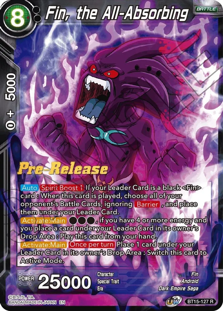 Fin, the All-Absorbing (Pre-Release)