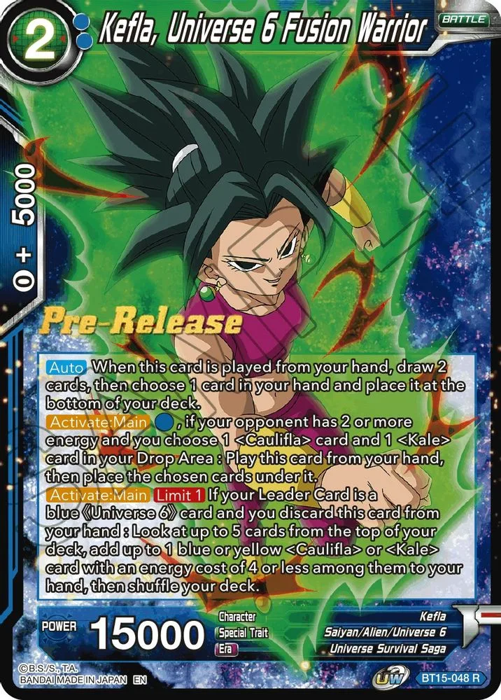 Kefla, Universe 6 Fusion Warrior (Pre-Release)