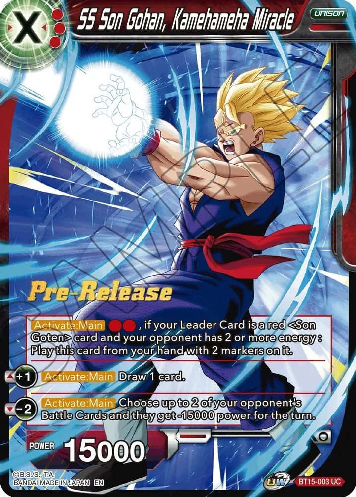SS Son Gohan, Kamehameha Miracle (Pre-Release)