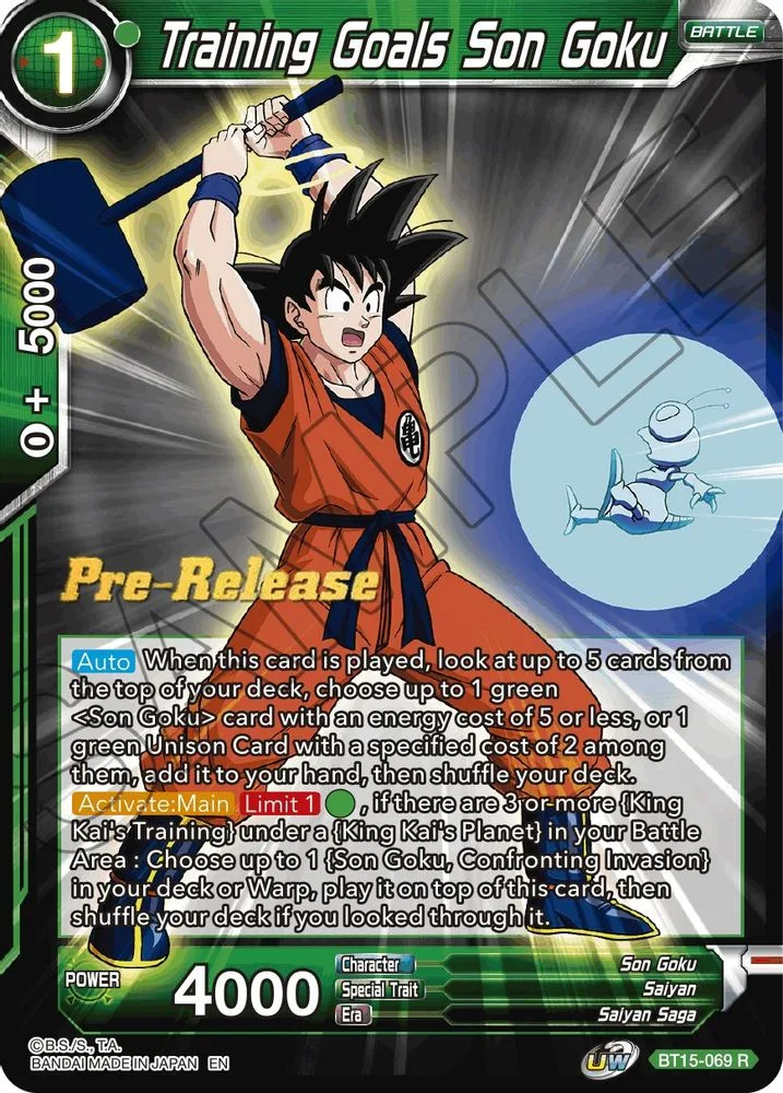 Training Goals Son Goku (Pre-Release)