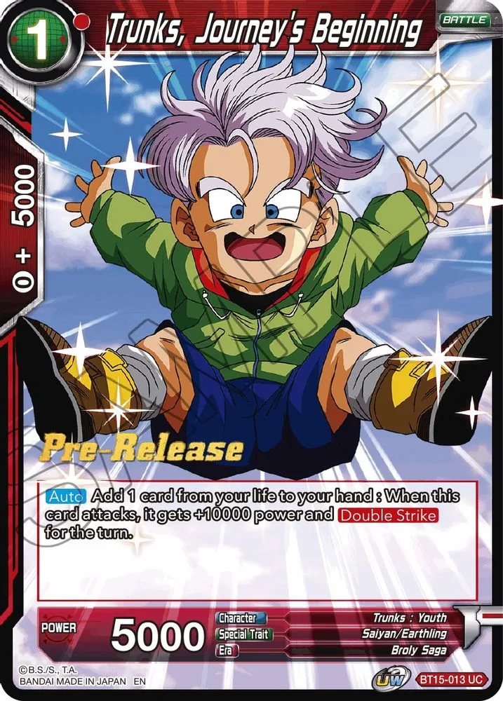 Trunks, Journey's Beginning (Pre-Release)