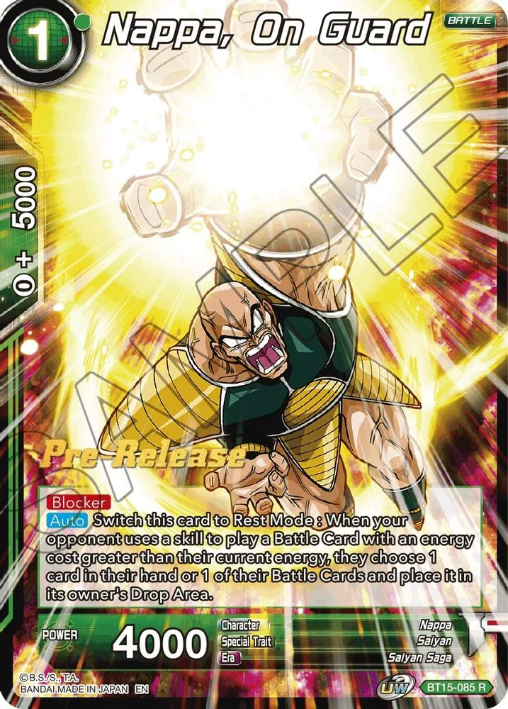 Nappa, on Guard (Pre-Release)