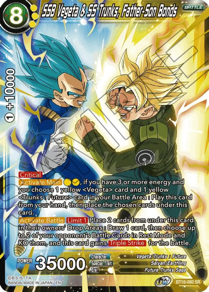 SSB Vegeta & SS Trunks, Father-Son Bonds