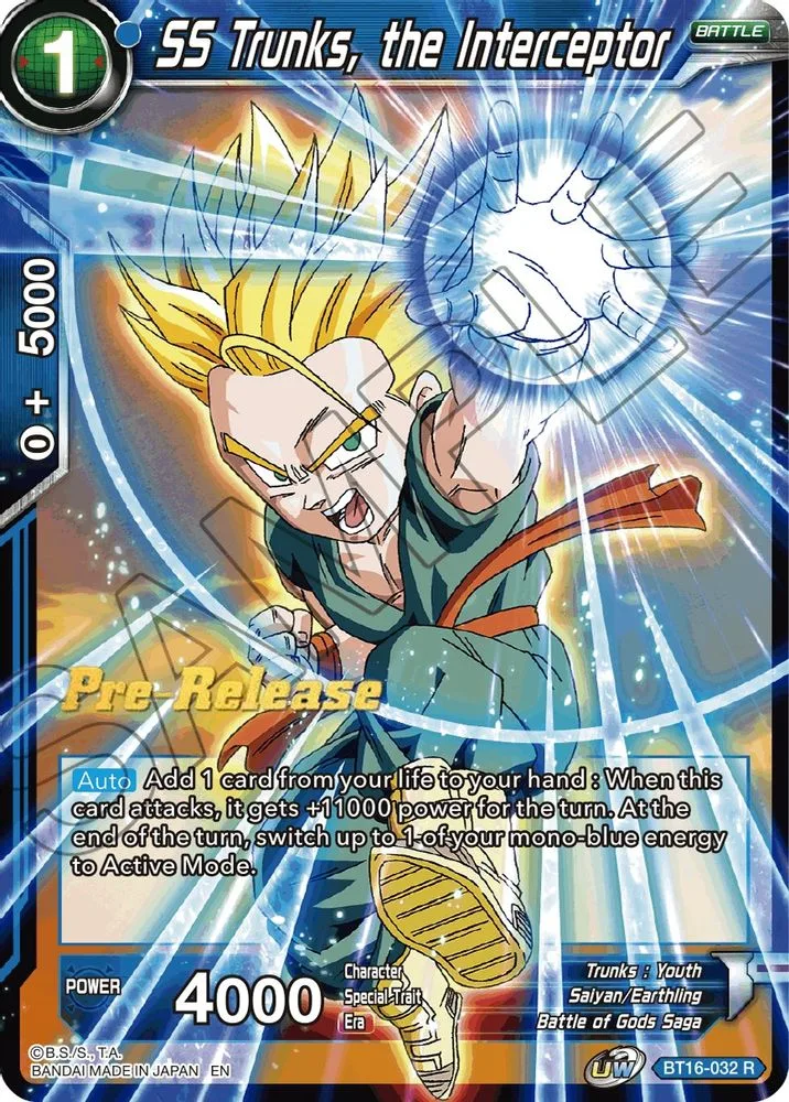 SS Trunks, the Interceptor (Pre-Release)