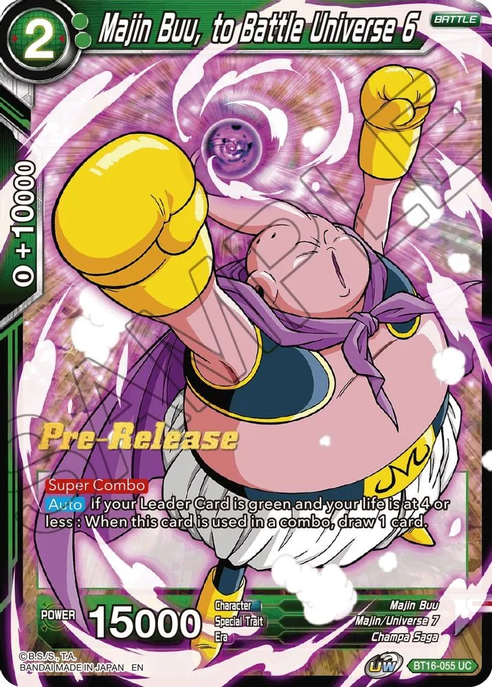 Majin Buu, to Battle Universe 6 (Pre-Release)