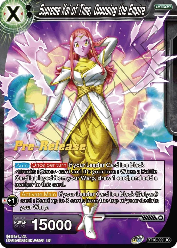 Supreme Kai of Time, Opposing the Empire (Pre-Release)