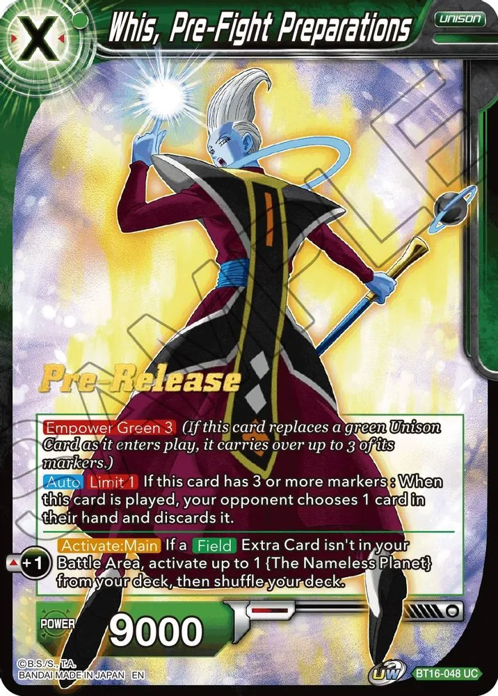 Whis, Pre-Fight Preparations (Pre-Release)