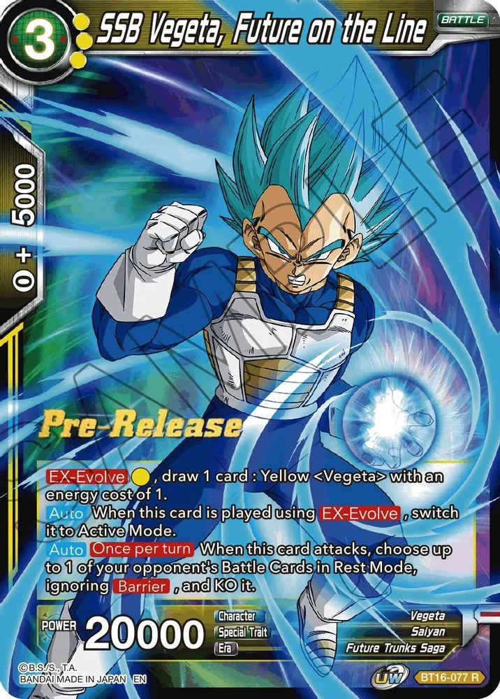 SSB Vegeta, Future on the Line (Pre-Release)