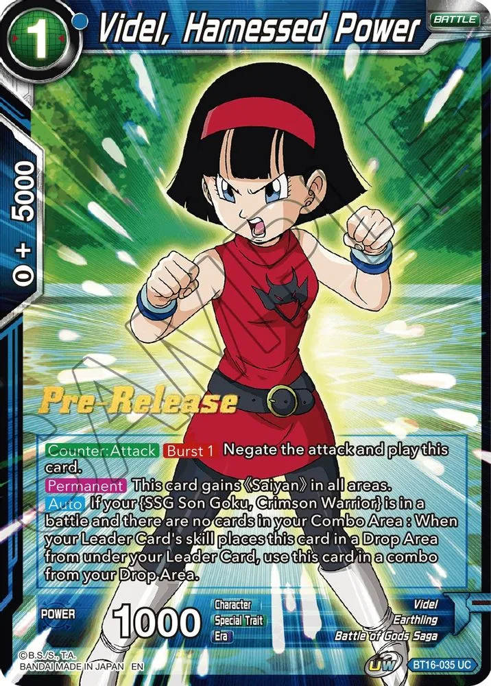 Videl, Harnessed Power (Pre-Release)