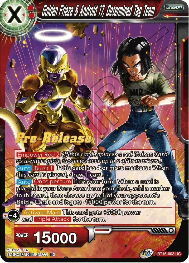 Golden Frieza & Android 17, Determined Tag Team (Pre-Release)