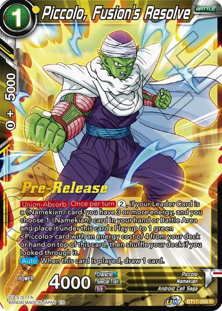 Piccolo, Fusion's Resolve (Pre-Release)