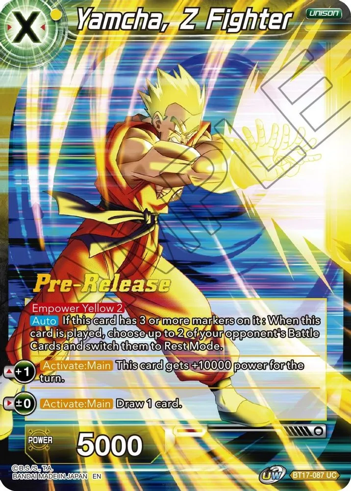 Yamcha, Z Fighter (Pre-Release)