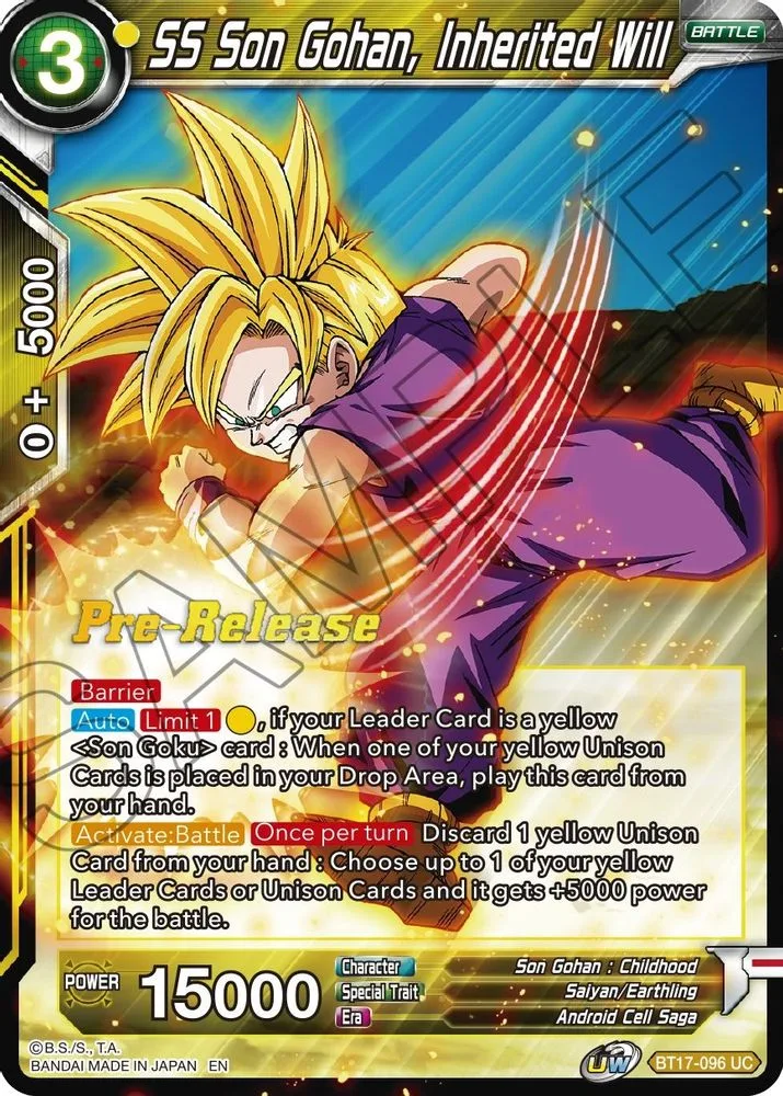 SS Son Gohan, Inherited Will (Pre-Release)