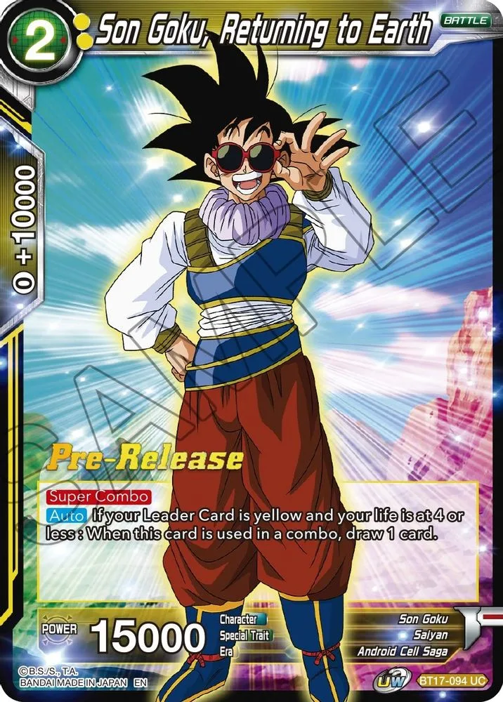 Son Goku, Returning to Earth (Pre-Release)