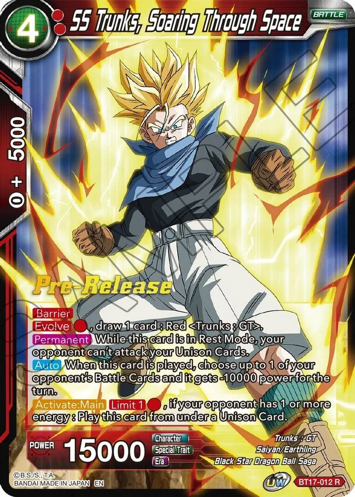 SS Trunks, Soaring Through Space (Pre-Release)
