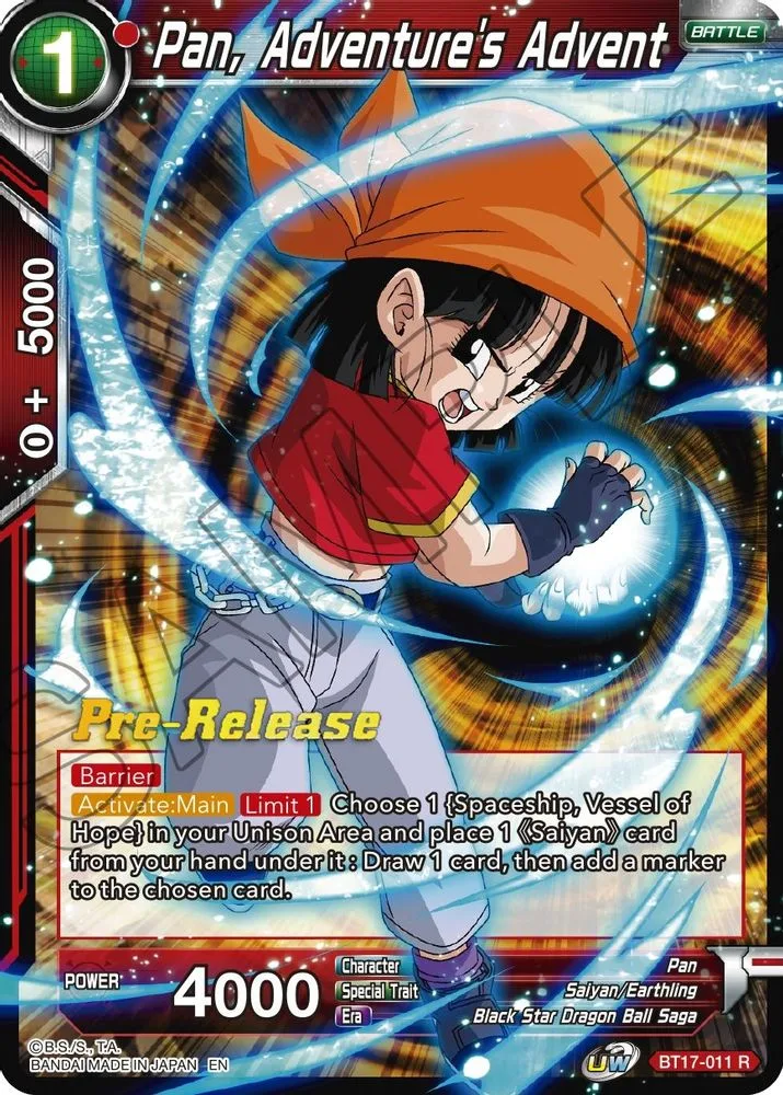 Pan, Adventure's Advent (Pre-Release)