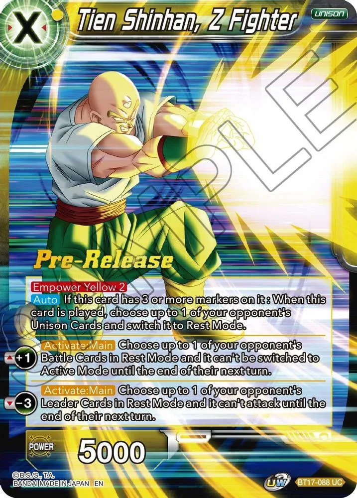 Tien Shinhan, Z Fighter (Pre-Release)