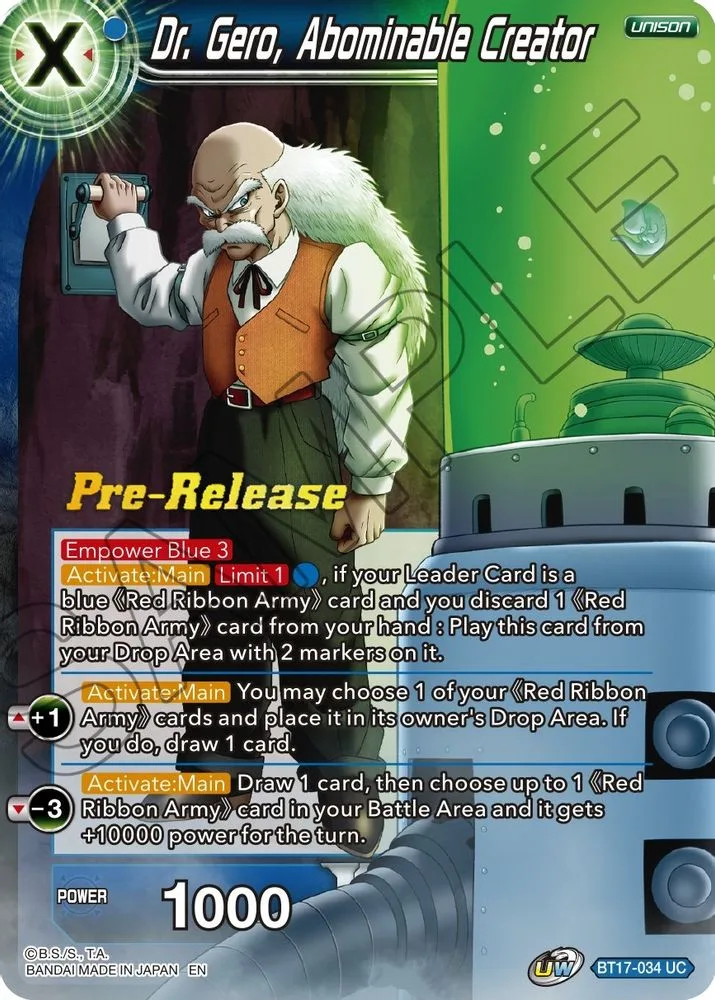 Dr. Gero, Abominable Creator (Pre-Release)