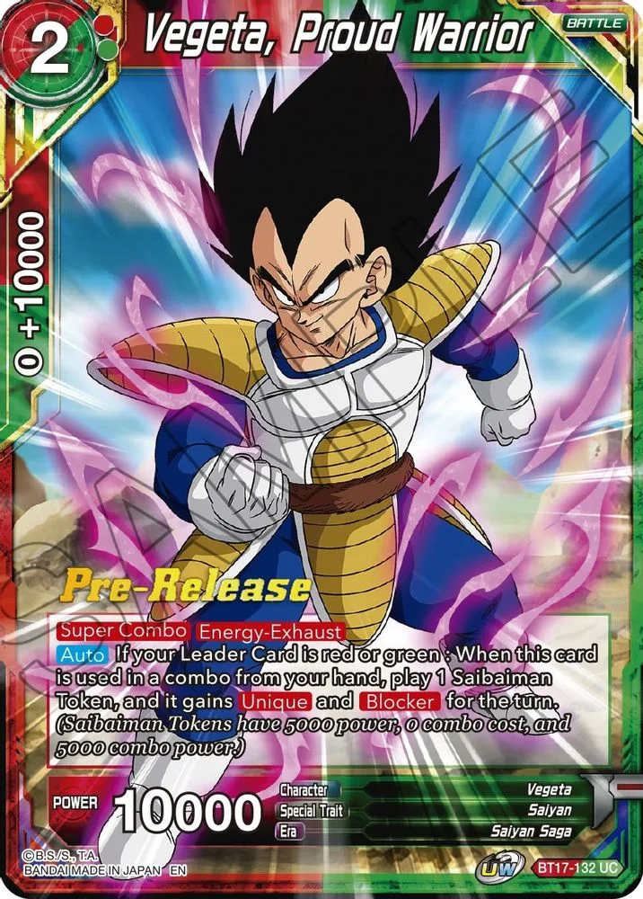 Vegeta, Proud Warrior (Pre-Release)